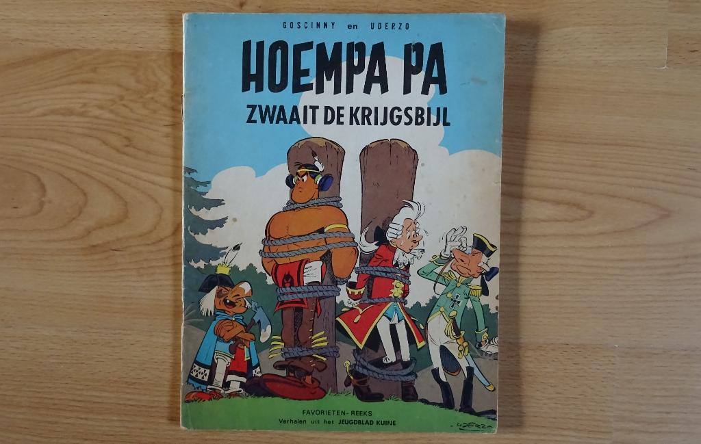 Hoempa Pa zwaait de krijgsbijl, Van der Hout 1e druk 1967, Boeken, Stripboeken, Gelezen, Eén stripboek, Ophalen of Verzenden