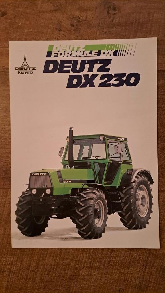 Folder DEUTZ FAHR DX 230 tractor, trekker, Ophalen of Verzenden, Zo goed als nieuw, Folder