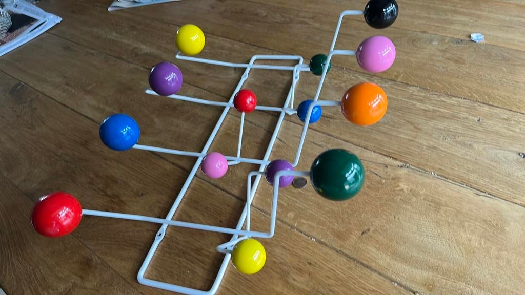 Kapstok gekleurde bollen, Gebruikt, Minder dan 100 cm, Hout, Ophalen