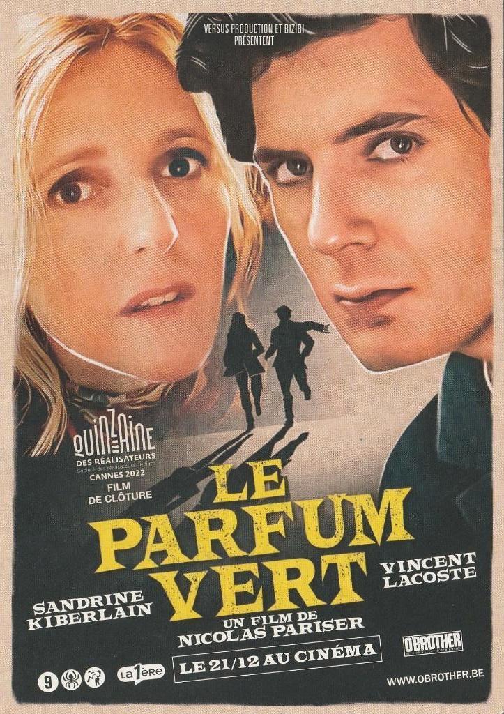 Kaart "Le Parfum Vert"- Sandrine Kiberlain & Vincent Lacoste, Verzenden, 1980 tot heden, Ongelopen, Sterren en Beroemdheden