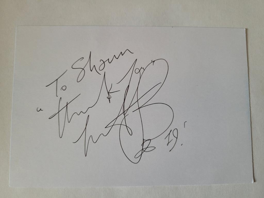 The Rolling Stones Charlie Watts Handtekening Gesigneerd, Verzamelen, Ophalen of Verzenden, Zo goed als nieuw, Foto of Kaart, Gesigneerd