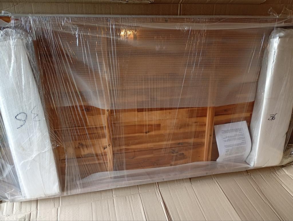 Nieuw eettafel acacia hout 180x90 cm, Ophalen, Nieuw, Rechthoekig