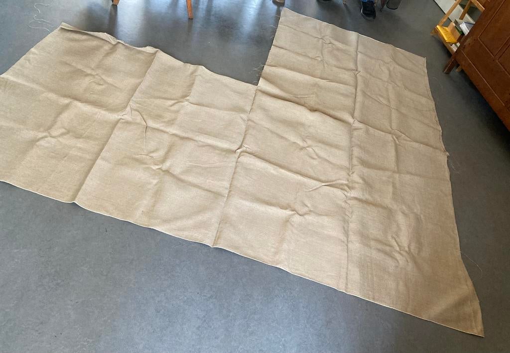 Ruim 3m2 Zware Kwaliteit grof Schilderslinnen, Ophalen of Verzenden, Zo goed als nieuw, Doek