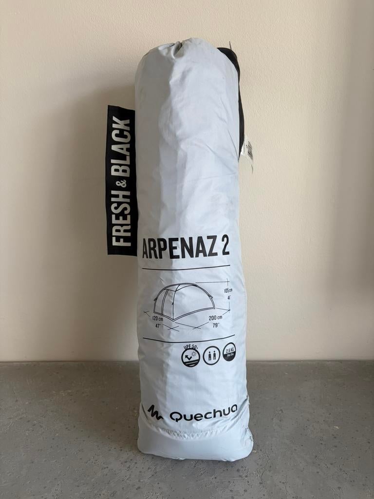 Kampeertent 2 personen Fresh & Black Decathlon, Caravans en Kamperen, Ophalen of Verzenden, Zo goed als nieuw