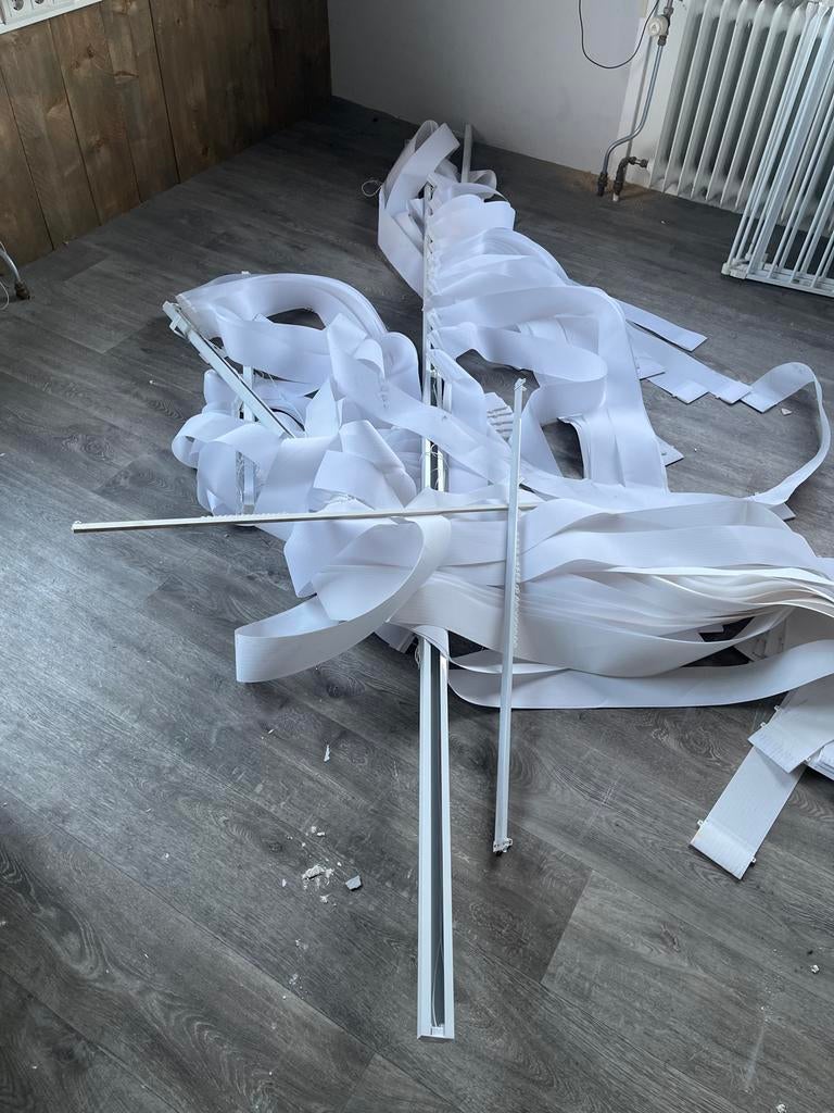 Witte verticale lamellen, diverse maten, Ophalen, Gebruikt, Wit, 200 cm of meer