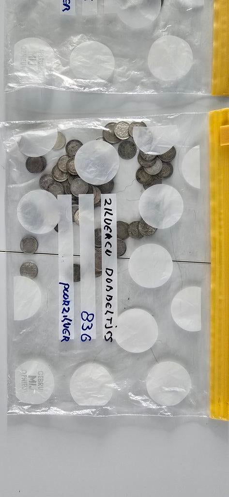 Zilveren dubbeltjes en kwartjes, Ophalen of Verzenden