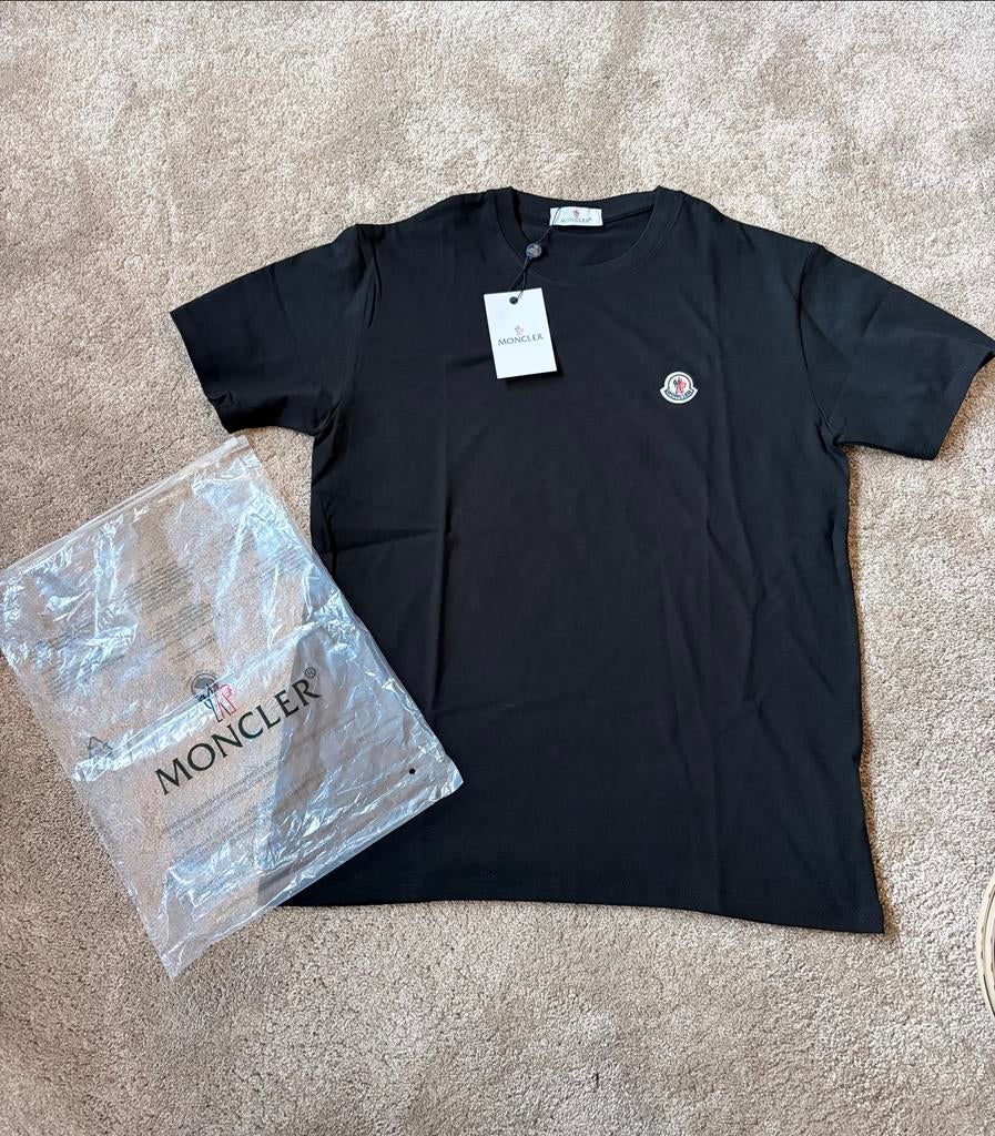 Moncler T-shirt Maat M - Nieuw met labels, Kleding | Heren, T-shirts, Verzenden, Nieuw, Maat 48/50 (M), Zwart