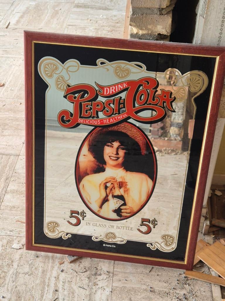 Pepsi Cola spiegel, Ophalen, Rechthoekig