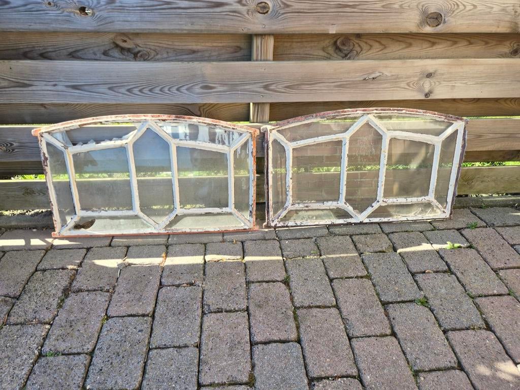 2 Gietijzeren Stalramen - Authentiek en Robuust, Doe-het-zelf en Verbouw, Glas en Ramen, Ophalen