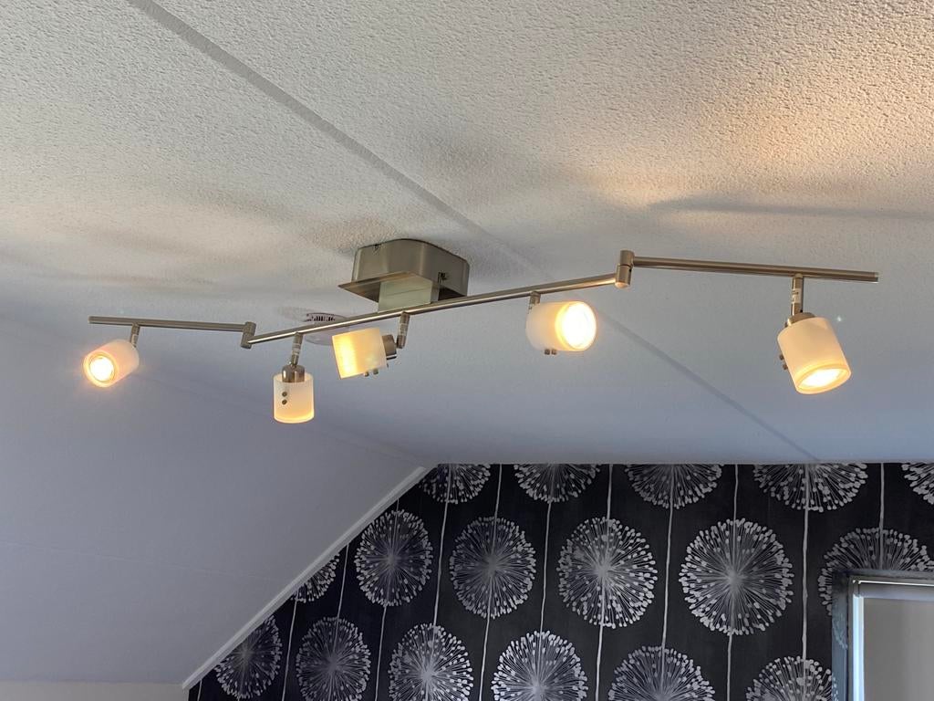 Ikea plafondlamp met 5 spots, Huis en Inrichting, Ophalen of Verzenden, Zo goed als nieuw