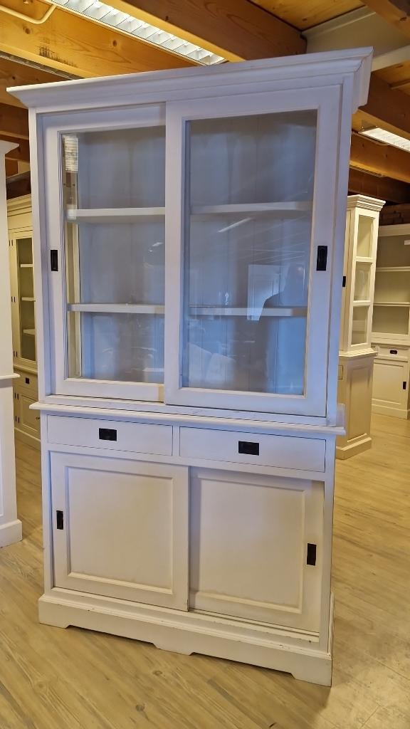 *ACTIE* Mooie Brocante Witte Buffetkast Grutterskast (2616), Gebruikt, Landelijke Brocante Buffetkast Kleur witte Gratis Bezorging