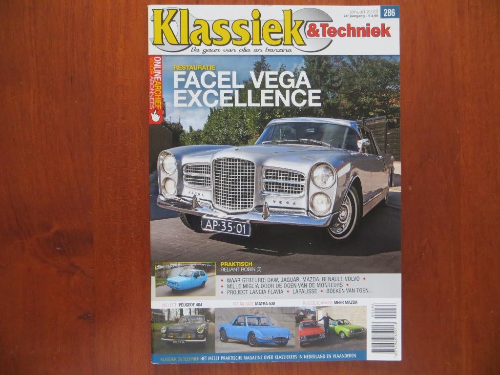 Klassiek & Techniek 286 Reliant Robin (dl 3), Matra 530, Ophalen of Verzenden, Nieuw, Peugeot