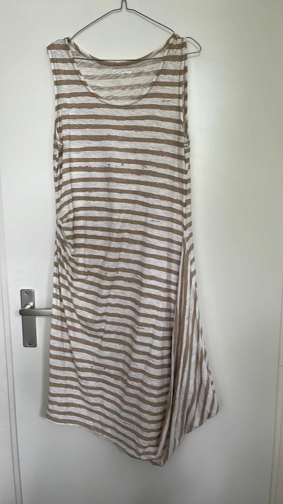 Backstage jurk maat 44 beige gestreept, Verzenden, Wit, Maat 42/44 (L), Zo goed als nieuw