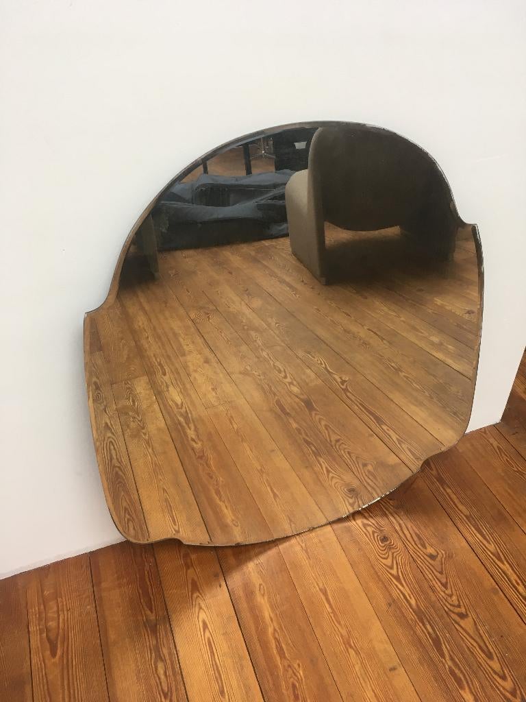 Antieke spiegel geslepen 86 x 79/80 cm. Antique Mirror, Ophalen, Rechthoekig, 75 tot 100 cm, Minder dan 100 cm