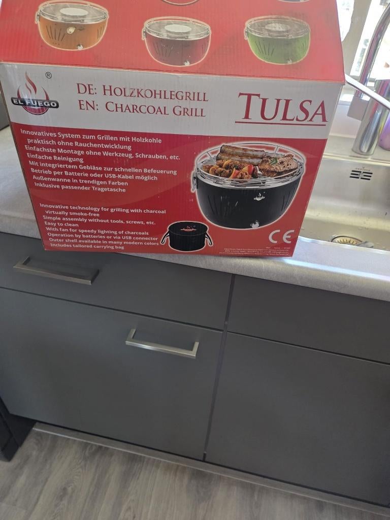 Gloednieuwe Tulsa houtskool grill te koop, Ophalen of Verzenden, Nieuw, Tulsa