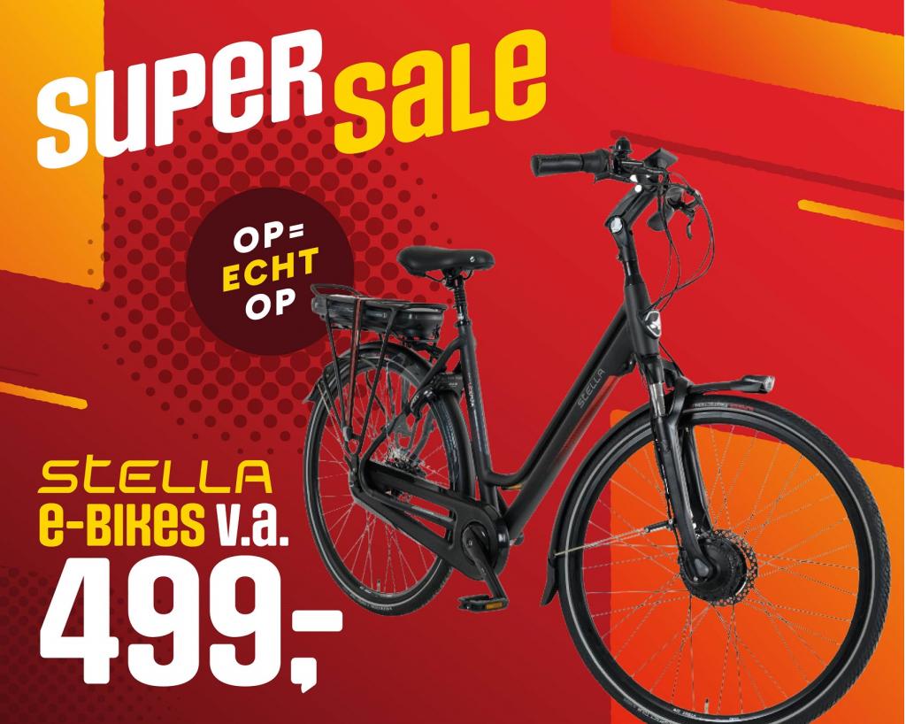 WAANZIN! Stella e-bike nu al va 499, MÉT GARANTIE! OP=OP!