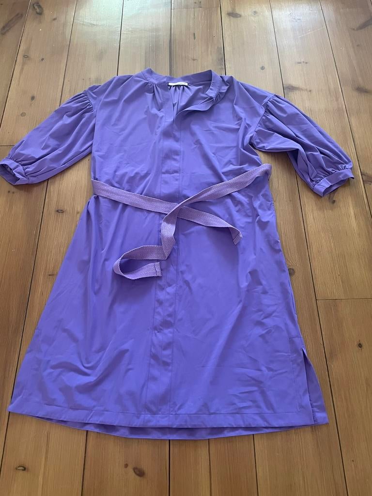 Mooie lila travelstof jurk Studio Anneloes, XL, Verzenden, Paars, Maat 46/48 (XL) of groter, Zo goed als nieuw