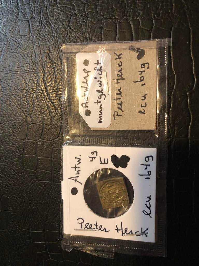 Muntgewicht voor ecu 1649 antwerpen, Ophalen of Verzenden, Nederland, Munten