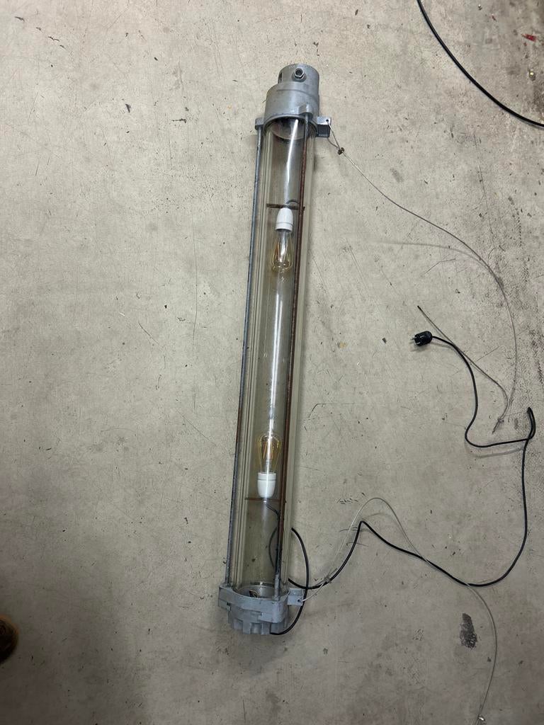 Industriële hanglamp - Origineel Oostblok, Ophalen, Gebruikt, Metaal, 75 cm of meer