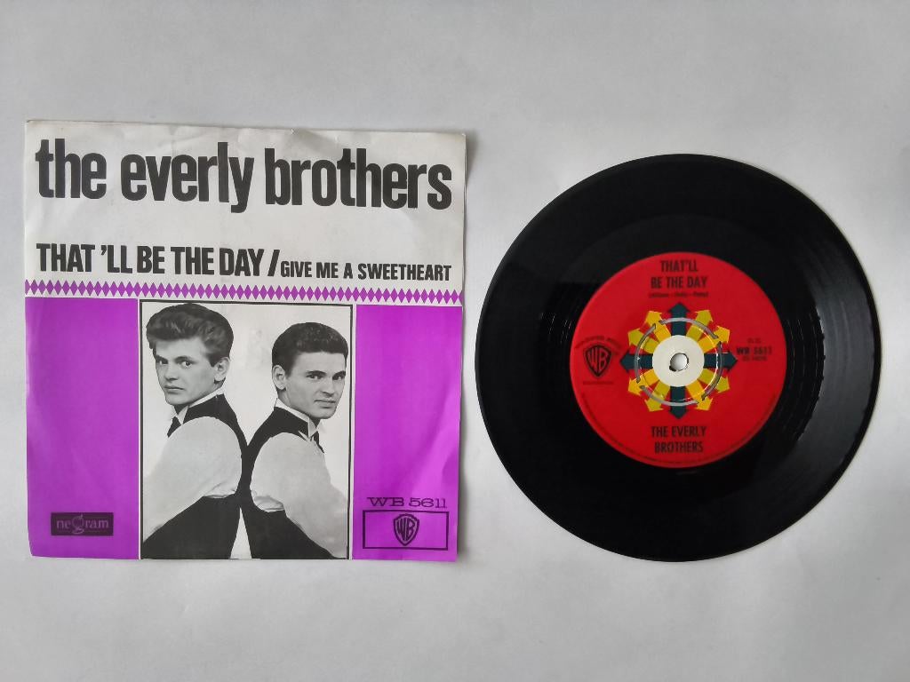 Vinyl single  The Everly Brothers  That'll be the day, Gebruikt, Overige genres, 7 inch, Single