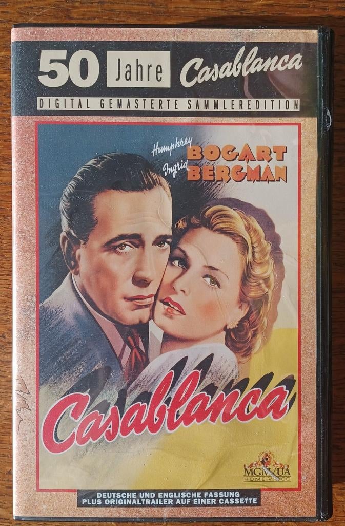 Casablanca met Humphrey Bogart en Ingrid Bergman, klassieker, Vanaf 6 jaar, Ophalen of Verzenden, Zo goed als nieuw, Drama