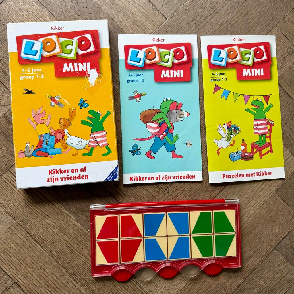 Mini Loco doos met 2 oefenboekjes Kikker en zijn vrienden, Ophalen of Verzenden, Zo goed als nieuw, Taal en Lezen