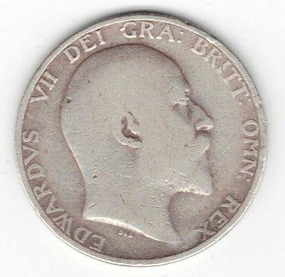 26-680 Engeland 1 shilling 1906, Verzenden, Overige landen, Losse munt, Zilver