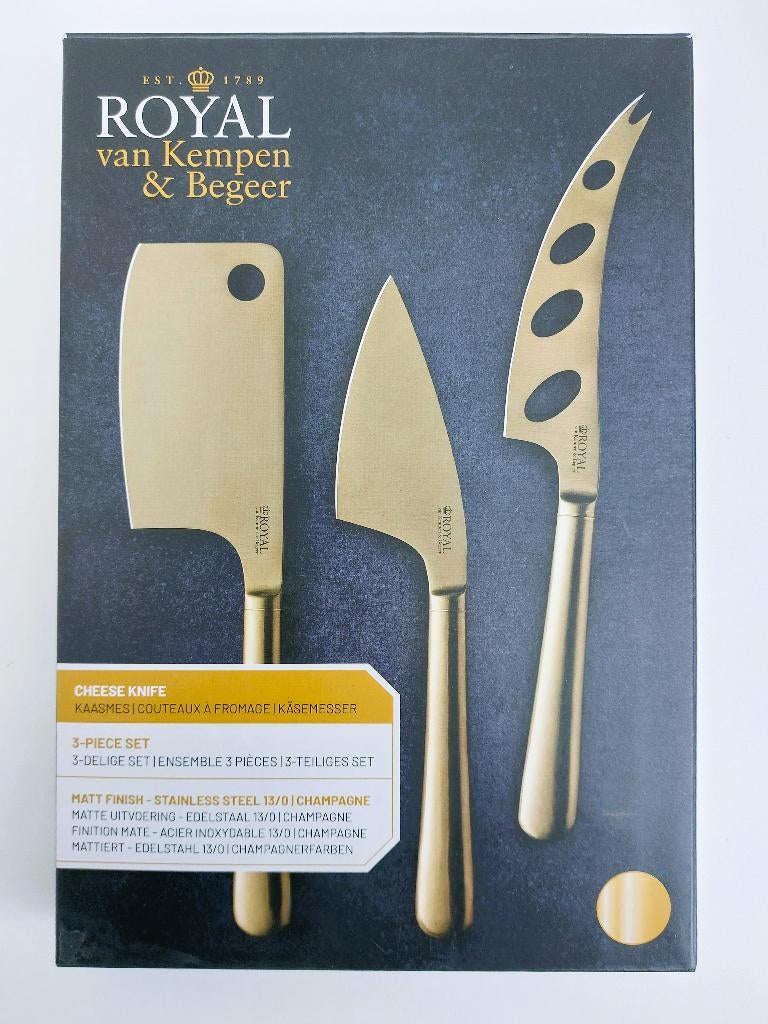 Royal Van Kempen & Begeer Kaas Messenset (260205), Huis en Inrichting, Keuken | Bestek, Ophalen of Verzenden, Nieuw, Rvs of Chroom
