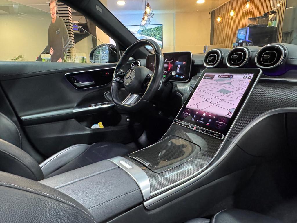 Mercedes-Benz C-klasse 180 AMG Line|Pano|Sfeer|Camera|Burmes, Auto's, Automaat, 4 cilinders, Leder, Bedrijf