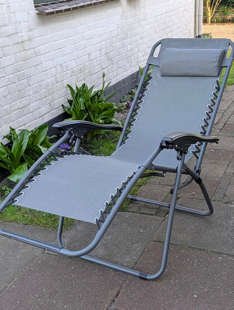 Royal Patio Relaxstoel Vilm – Antraciet – Camping/Tuin, Ophalen, Nieuw, Aluminium, Verstelbaar