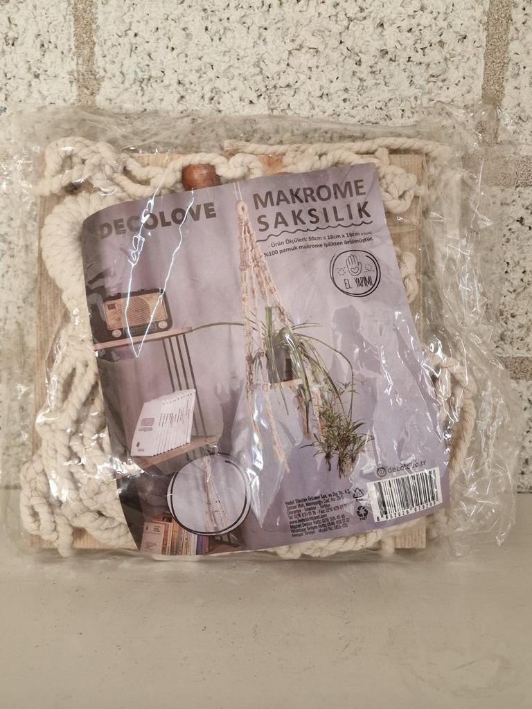 Macrame/ met bruine houten kralen / nieuw, Ophalen of Verzenden, Nieuw