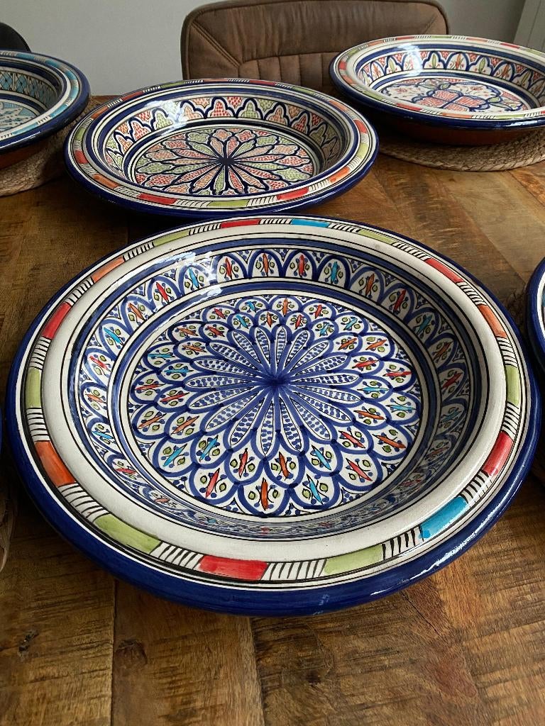 Marokkaanse schalen, Huis en Inrichting, Ophalen of Verzenden, Nieuw, Rond, Overige materialen