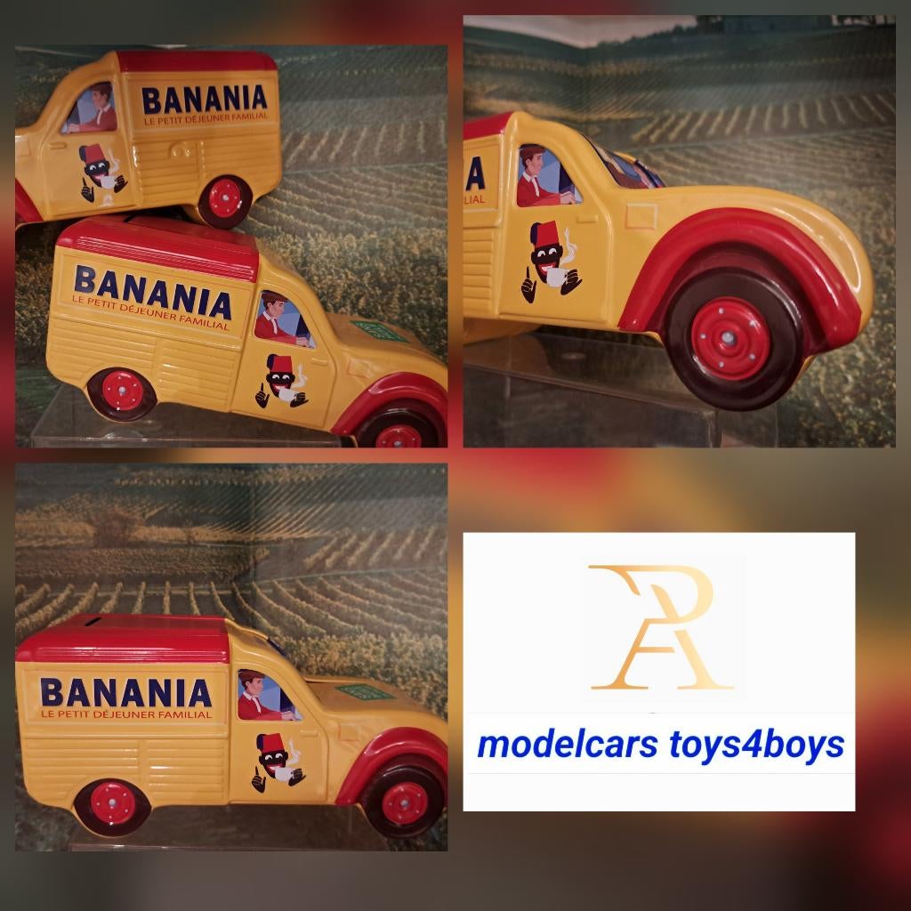 Blikken Citroen Banania Spaarpot 2CV Fourgonnette, Verzenden, Nieuw, Auto