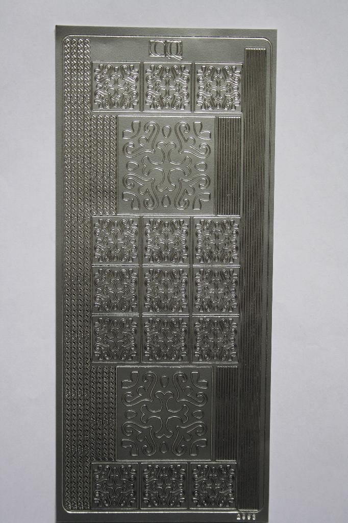 2 st. sierstickers Sierkruis zilverkleur 8819, Ophalen of Verzenden, Nieuw, Overige thema's, Overige typen