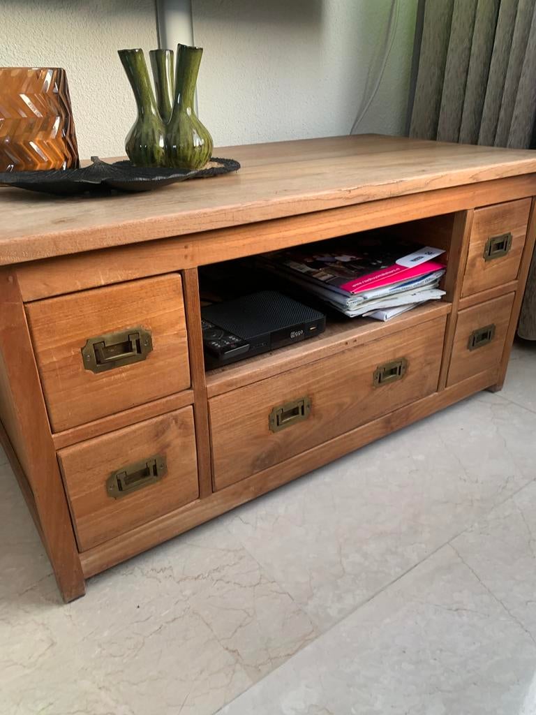 Tv kast teak 100x50x50, Ophalen, Zo goed als nieuw, 25 tot 50 cm, Minder dan 100 cm