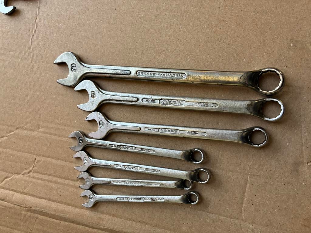 7 stuks gedore 1B steek en ringsleutels gedore, Ophalen of Verzenden