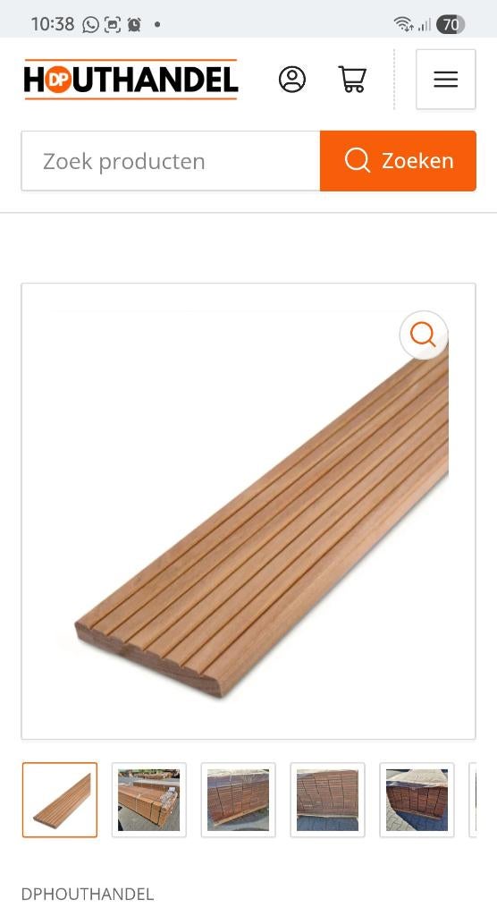 Vlonderplanken hardhout | Diverse maten | Scherpe prijzen, Ophalen of Verzenden, Nieuw, Hout