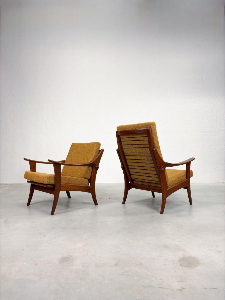 Set Vintage Fauteuils van De Ster Geldermalsen, Ophalen, 75 tot 100 cm, Zo goed als nieuw, Mid-century, Deens design, Dutch design, Scandinavisch
