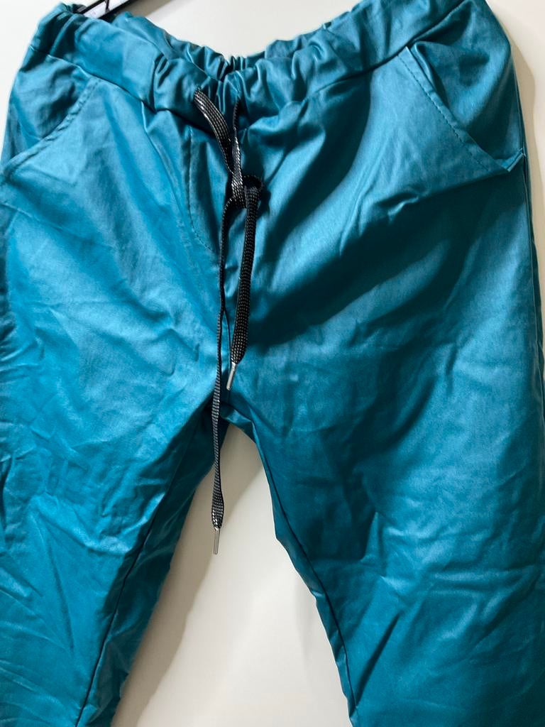 Dames turquoise LedeLook broek maat 46/48, Ophalen of Verzenden, Gedragen, Maat 46/48 (XL) of groter, Overige kleuren