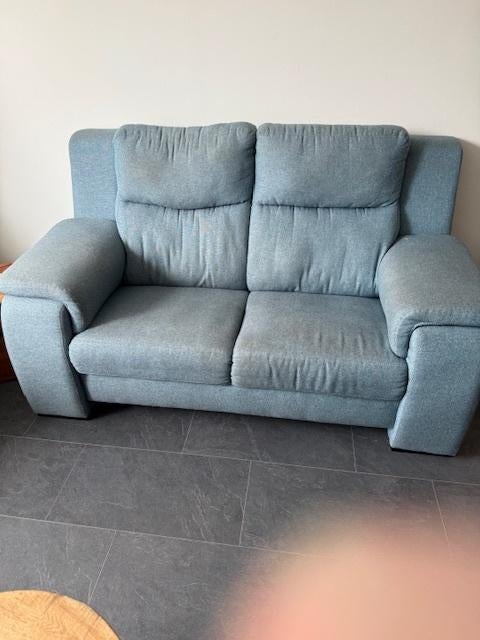 Bankje 2 zits, Ophalen, Gebruikt, Tweepersoons, 75 tot 100 cm