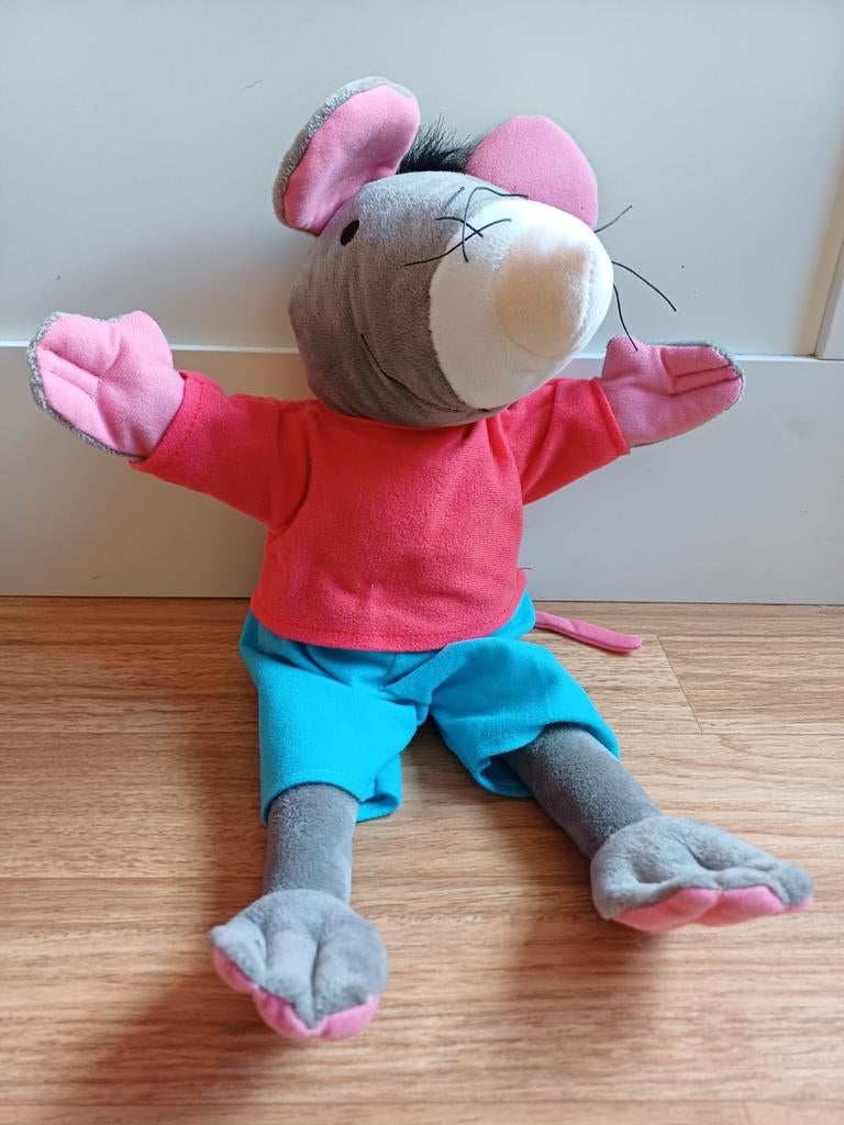 Max velthuijs rat handpop kikker en vriendjes, Ophalen of Verzenden, Zo goed als nieuw, Kikker