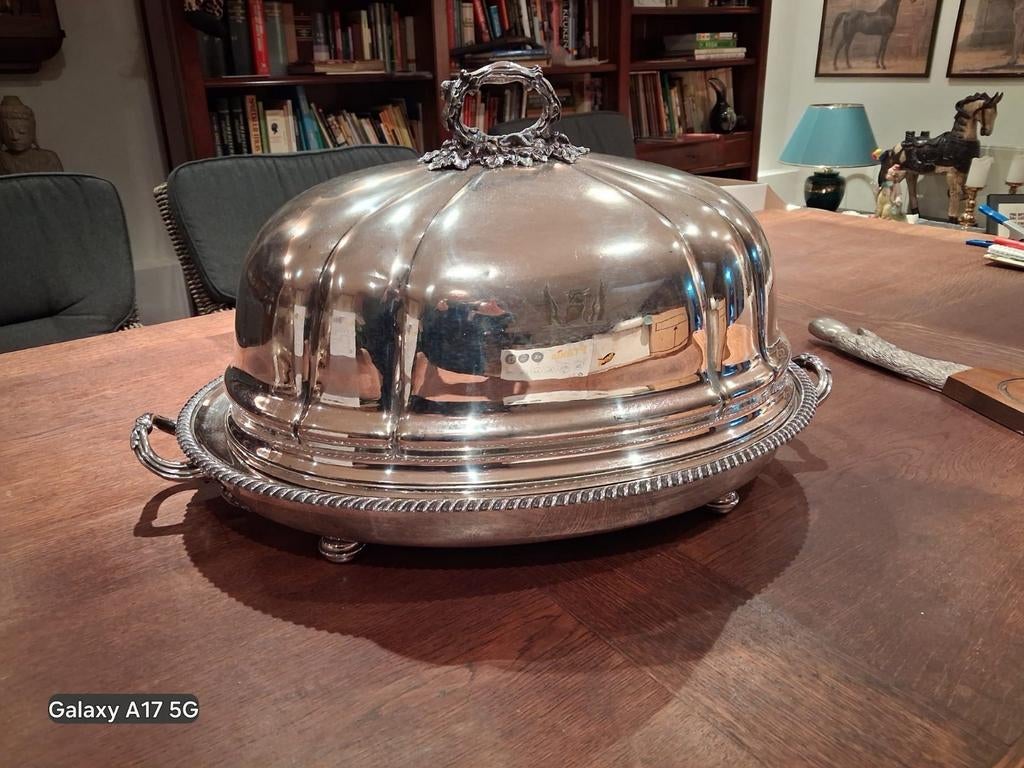 Antieke Heavy zilver platine cloche uit london, Ophalen of Verzenden, Zilver