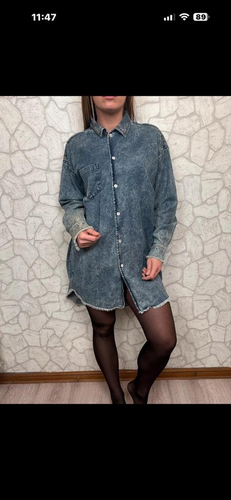 10DAYS spijkerblousejurk, Ophalen of Verzenden, Gedragen, Maat 42/44 (L), Blauw