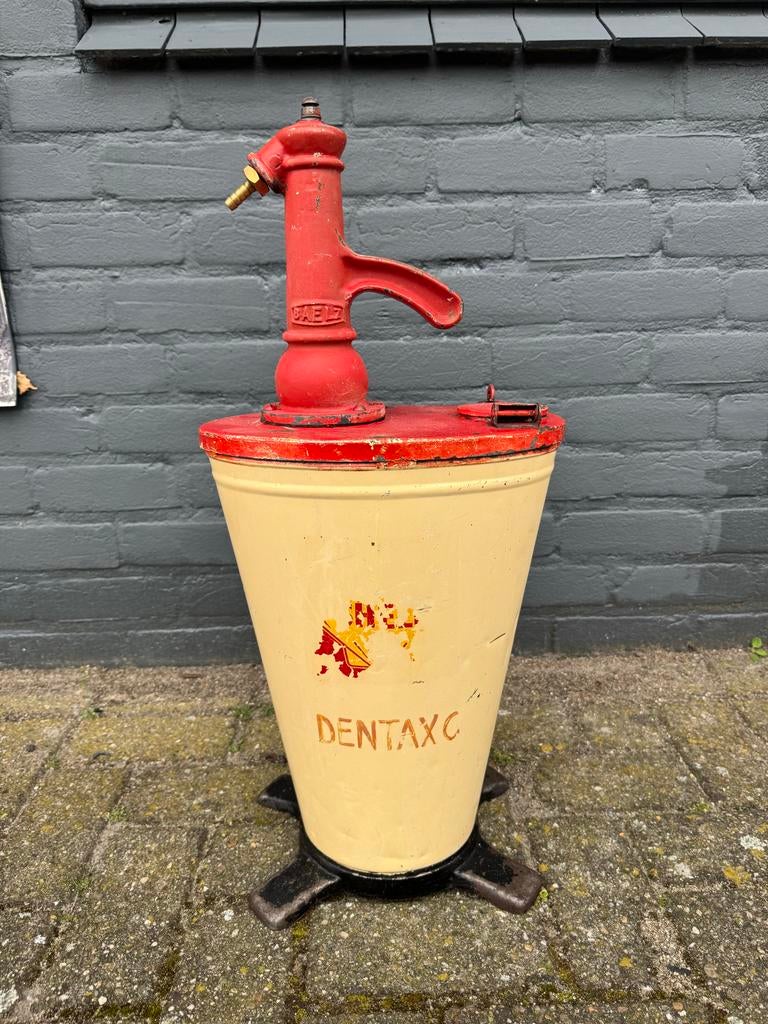 Vintage Shell Dentax Oliepomp - Authentiek Garage Decor, Ophalen