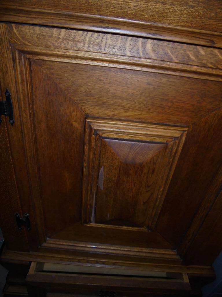 1 deurkast en 1 la van eiken, Ophalen of Verzenden, Gebruikt