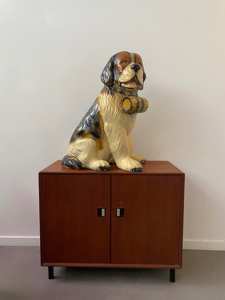 Grote sint bernard hond beeld uit de jaren 70, Ophalen, Zo goed als nieuw, Dier