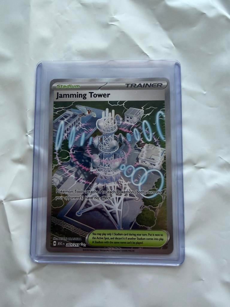 Pokemonkaart jamming Tower 261/217, Ophalen of Verzenden, Nieuw, Losse kaart, Foil