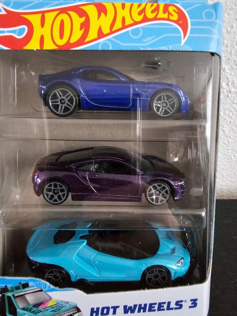 Hot Wheels 3pack Alfa Romeo Honda Lamborghini HotWheels, Hobby en Vrije tijd, Verzenden, Nieuw, Auto