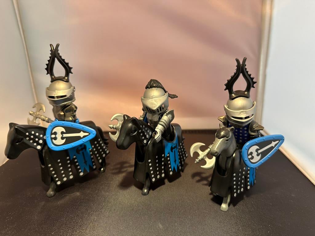 Zwarte ridder te paard playmobil, Ophalen of Verzenden