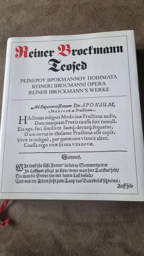 Reiner Brockmann Teosed - Gedichtenbundel, Ophalen of Verzenden, Zo goed als nieuw, Reiner Brockmann